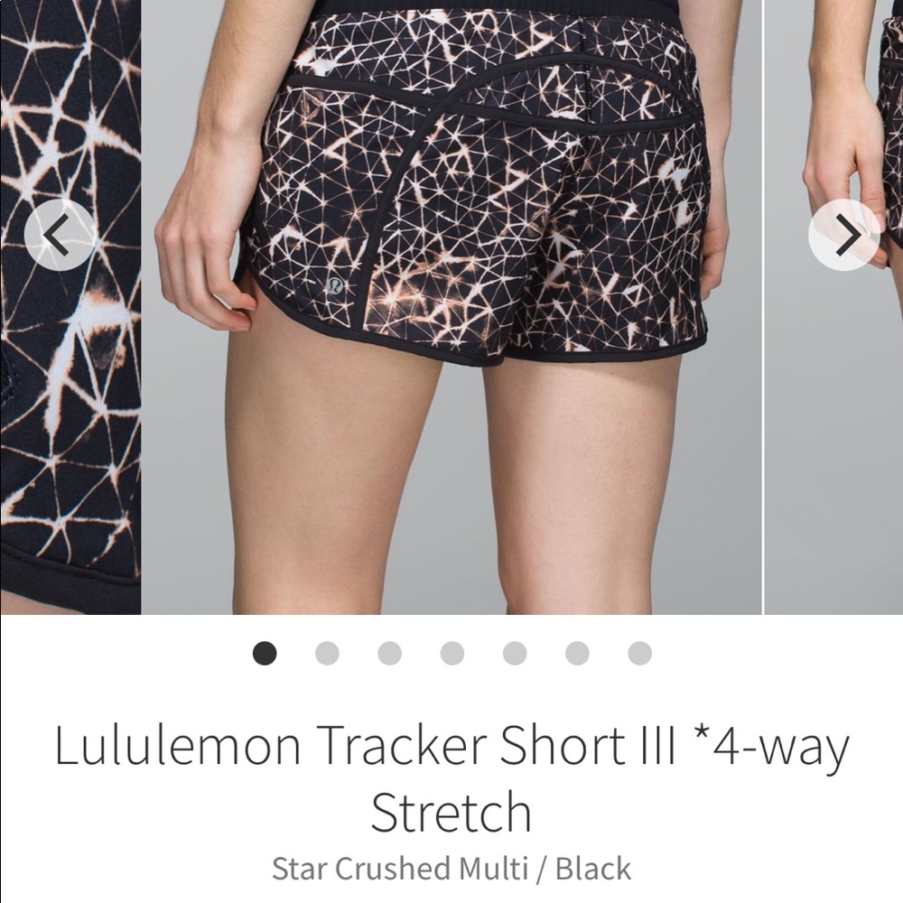EUC Lululemon tracker shorts III star-crushed black RARE